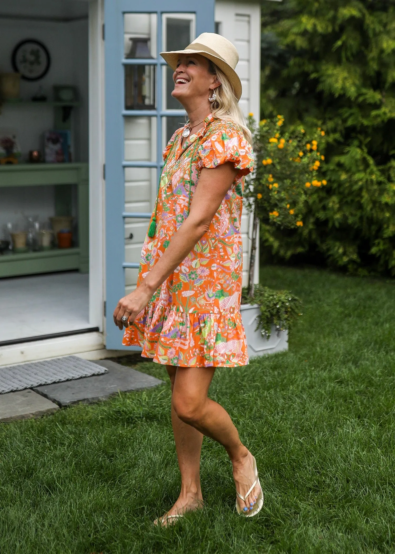 Cayman Dress - Eden Orange