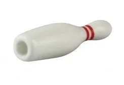 Ceramic Bowling Pin Chillum Hand Pipe