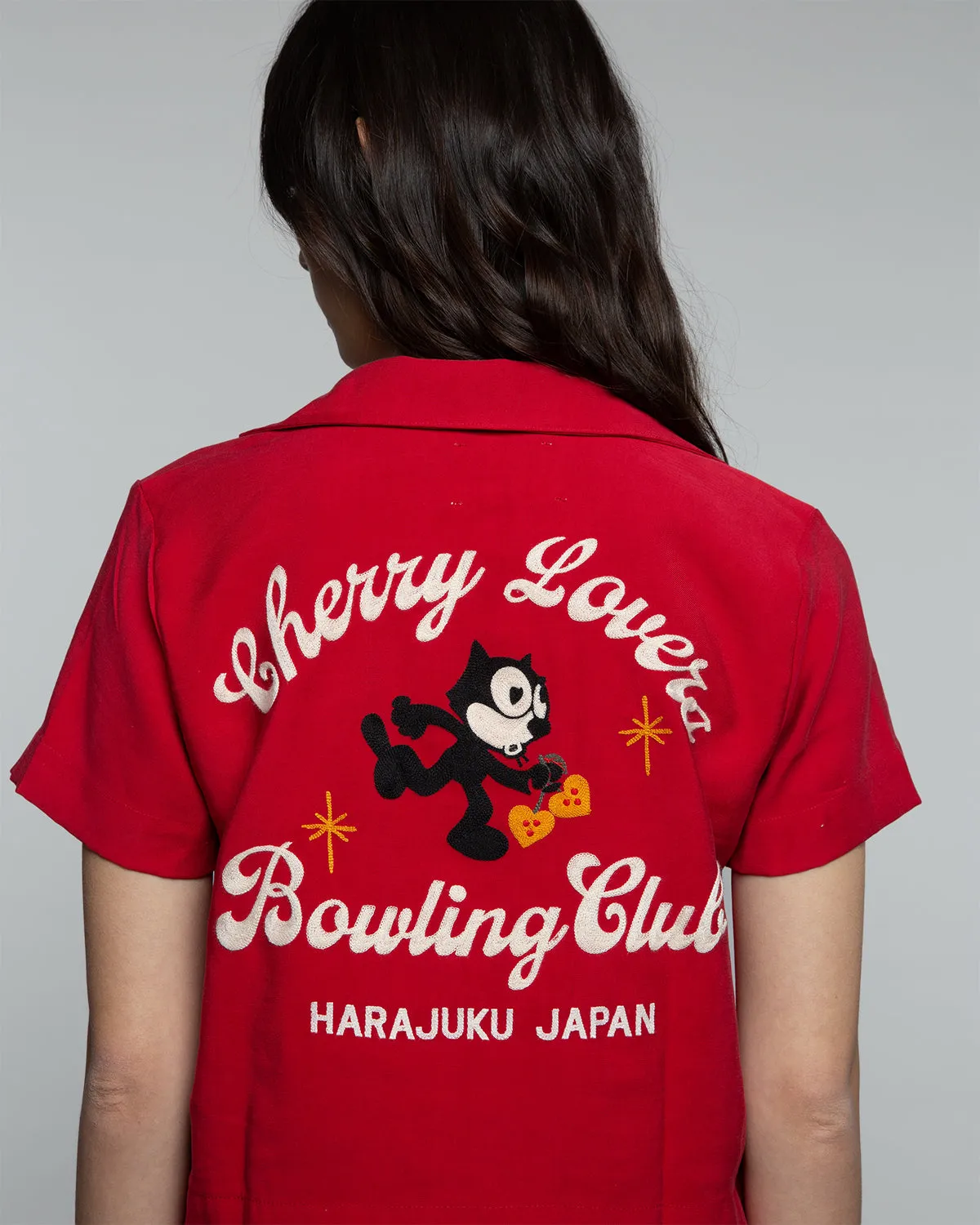 Cherry Lovers Women's Bowling Shirt (Cardinal)