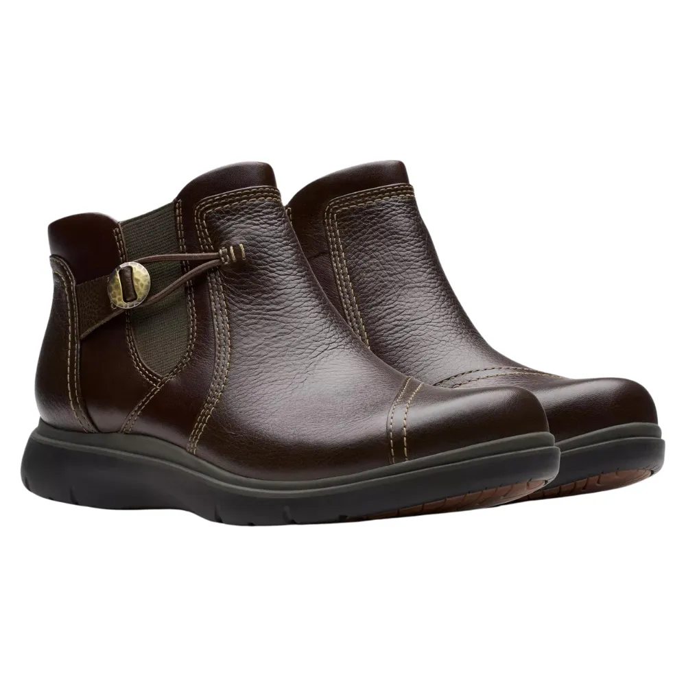 Clarks Certina Joy Dark Brown Leather Boot (Women's)