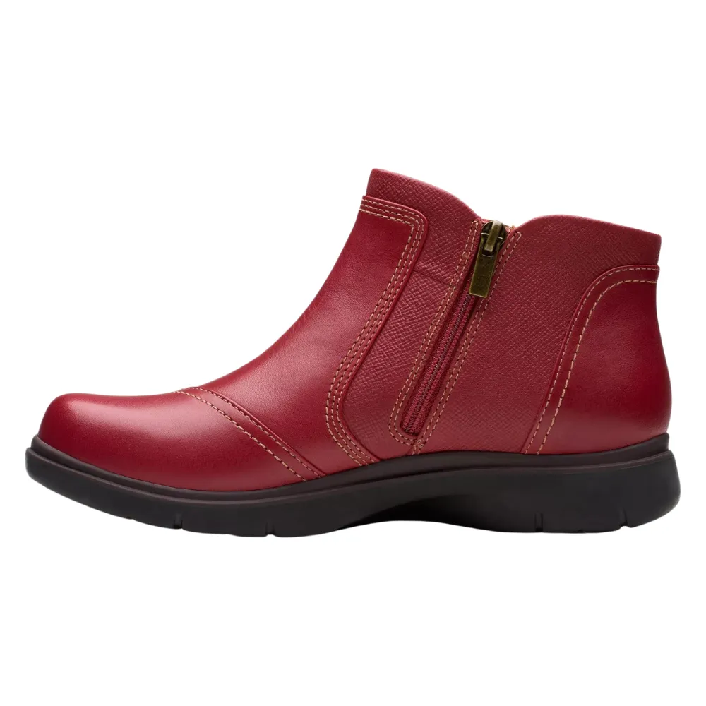 Clarks Certina Joy Red Leather Boot (Women's)