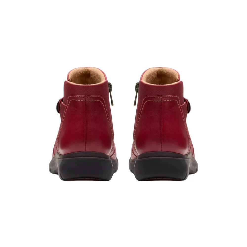 Clarks Certina Joy Red Leather Boot (Women's)