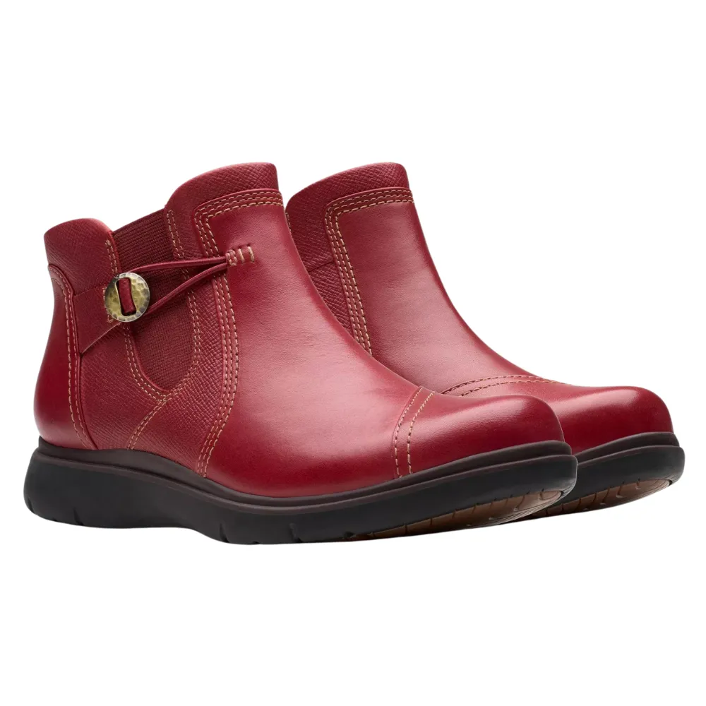 Clarks Certina Joy Red Leather Boot (Women's)