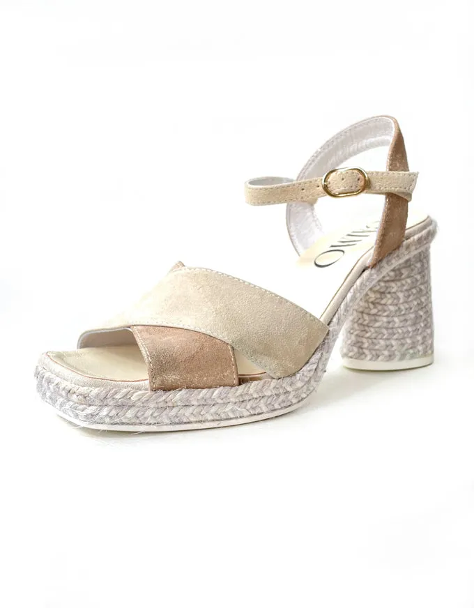 Cordelia Cream Espadrille Wedges