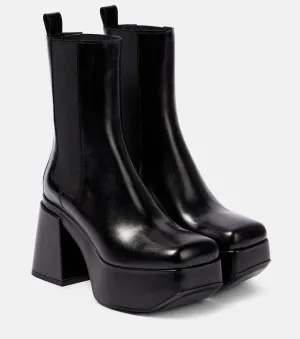 Dorothee Schumacher leather platform Chelsea boots, black