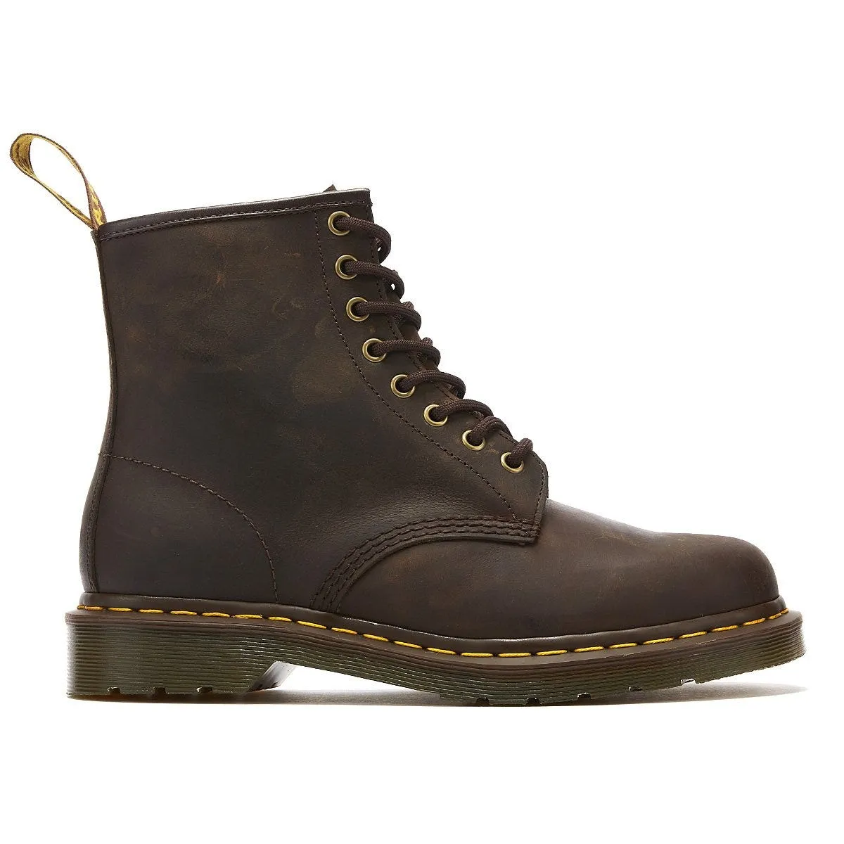 Dr. Martens 1460 Crazy Horse Womens Gaucho Brown Leather Ankle Boots