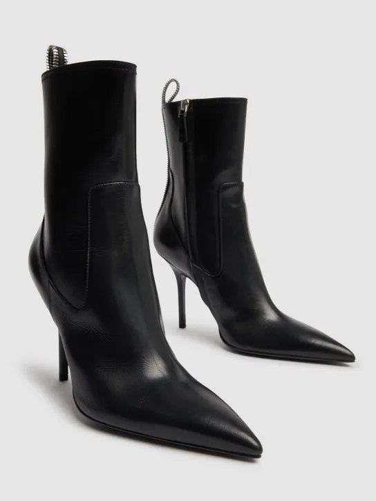 Dsquared2   100mm Zip-up leather ankle boots 