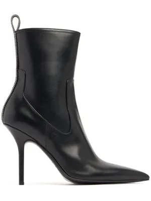 Dsquared2   100mm Zip-up leather ankle boots 