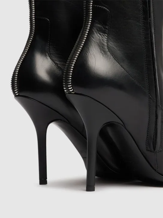 Dsquared2   100mm Zip-up leather ankle boots 