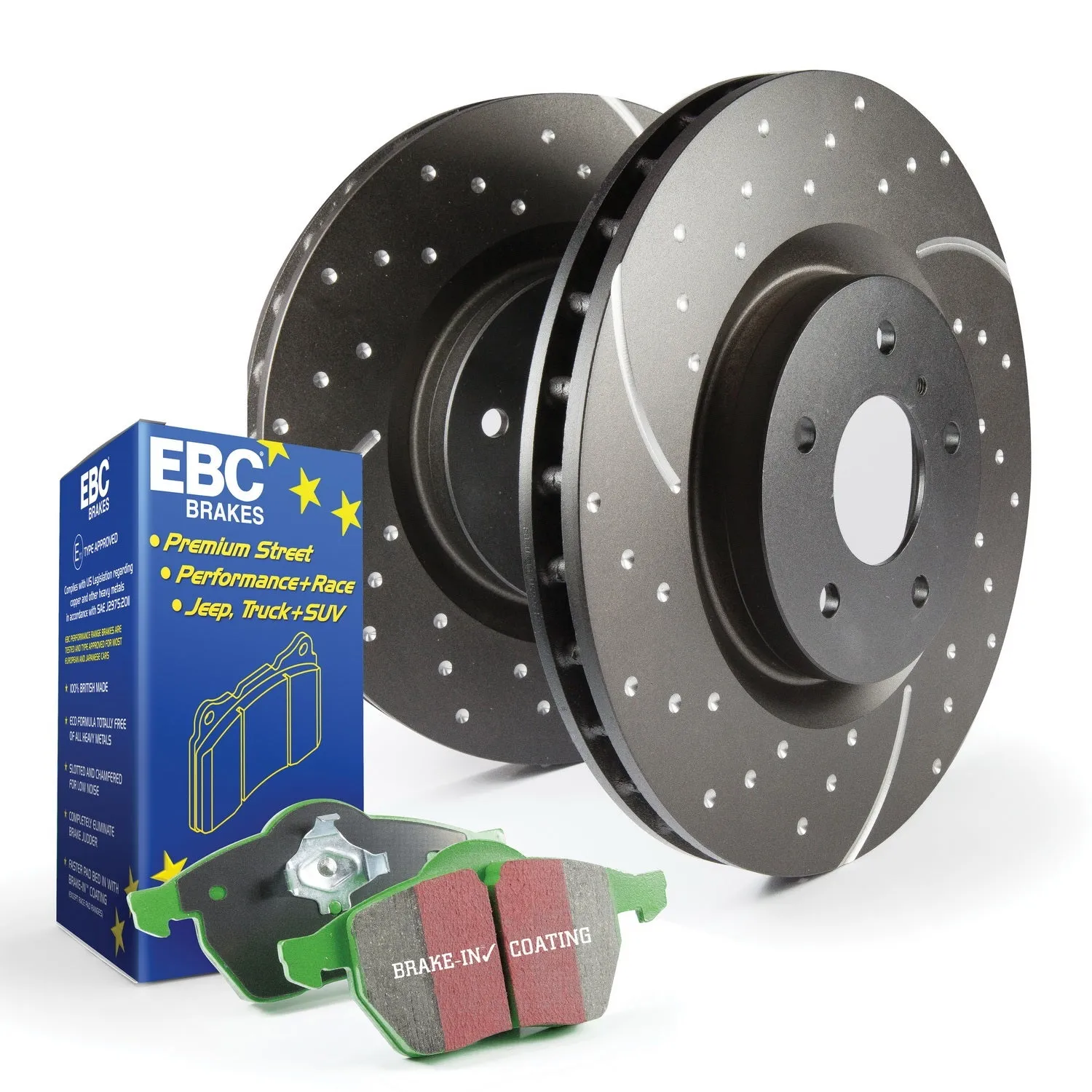 EBC Brakes S10KF1238 S10 Kits Greenstuff 2000 and GD Rotors