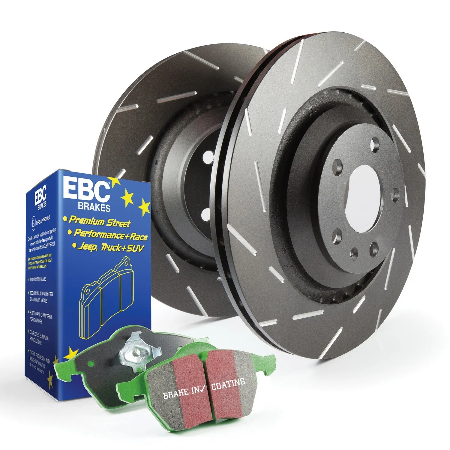 EBC Brakes S2KF1451 S2 Kits Greenstuff 2000 and USR Rotors