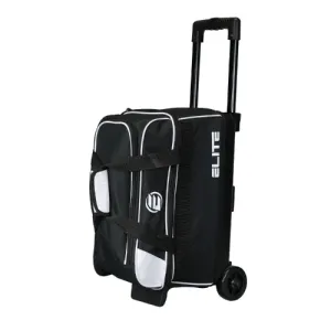 Elite Basic Double Roller Black/White Bowling Bag