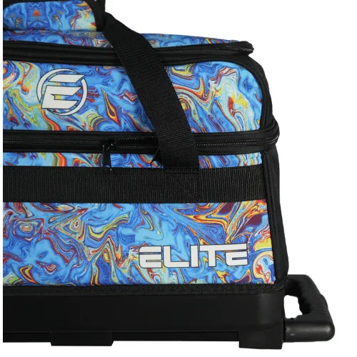 ELITE Basic Double Roller Blue Swirl Bowling Bag