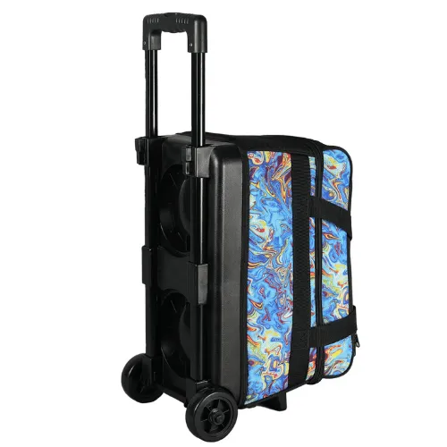 ELITE Basic Double Roller Blue Swirl Bowling Bag