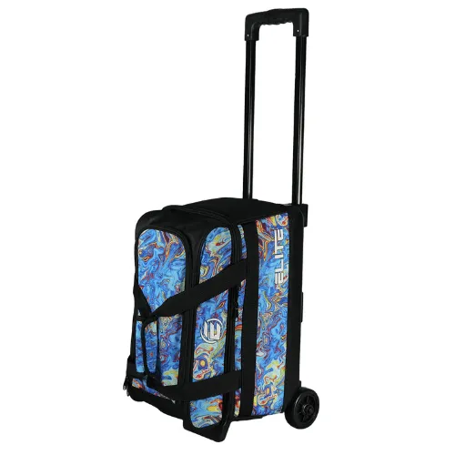 ELITE Basic Double Roller Blue Swirl Bowling Bag