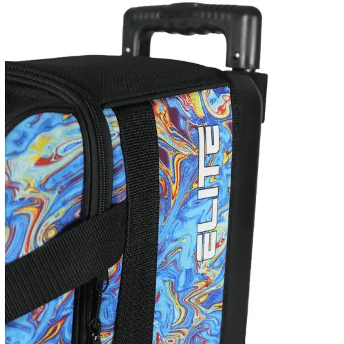 ELITE Basic Double Roller Blue Swirl Bowling Bag