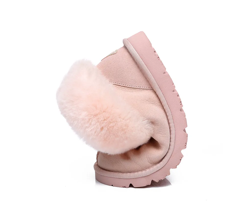 EVERAU® Mallow Sheepskin Ankle Slipper