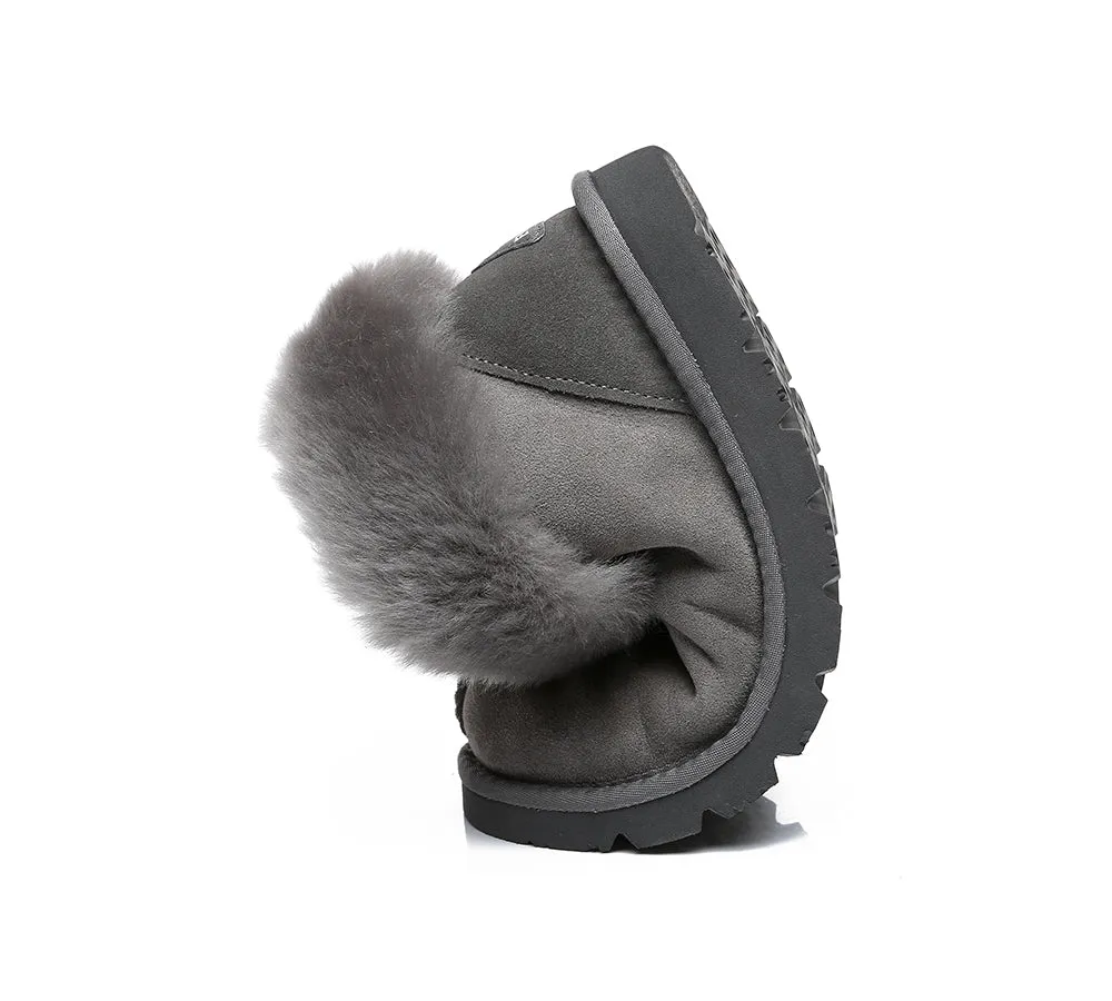 EVERAU® Mallow Sheepskin Ankle Slipper