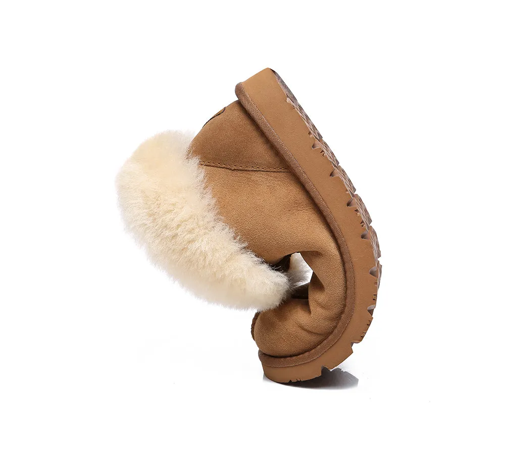 EVERAU® Mallow Sheepskin Ankle Slipper