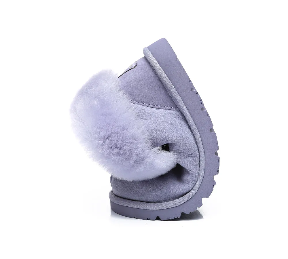 EVERAU® Mallow Sheepskin Ankle Slipper