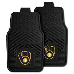 Fanmats Milwaukee Brewers 2pc Vinyl Car Mat Set