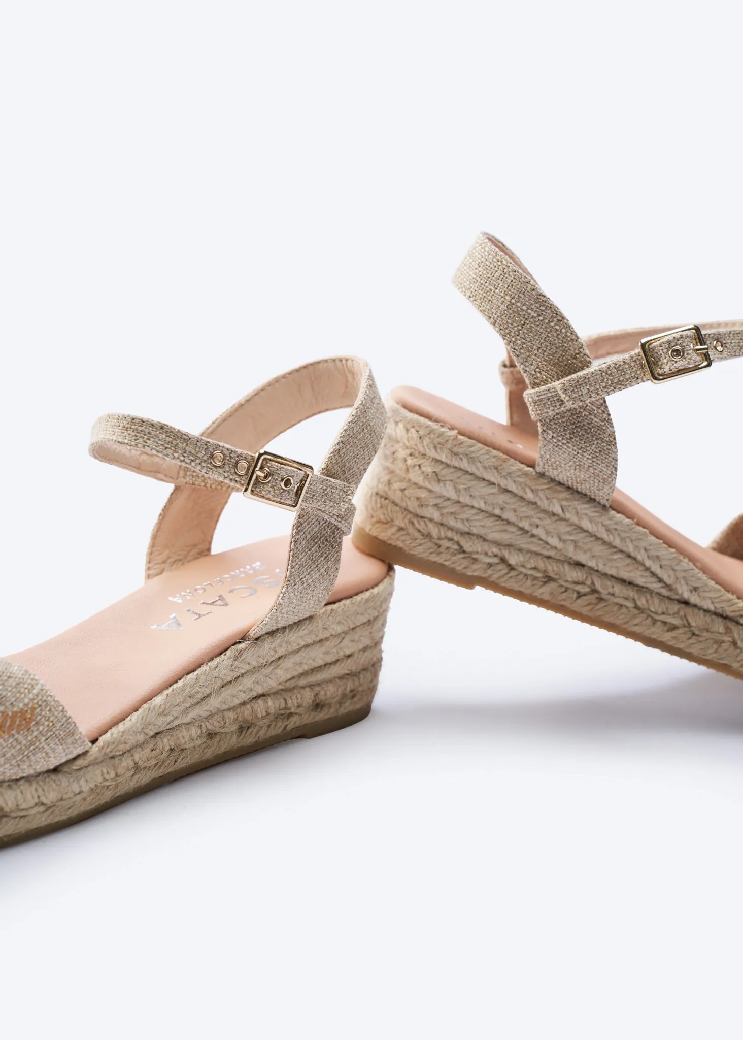 Farella Limited Edition Canvas Espadrille Sandal Wedges