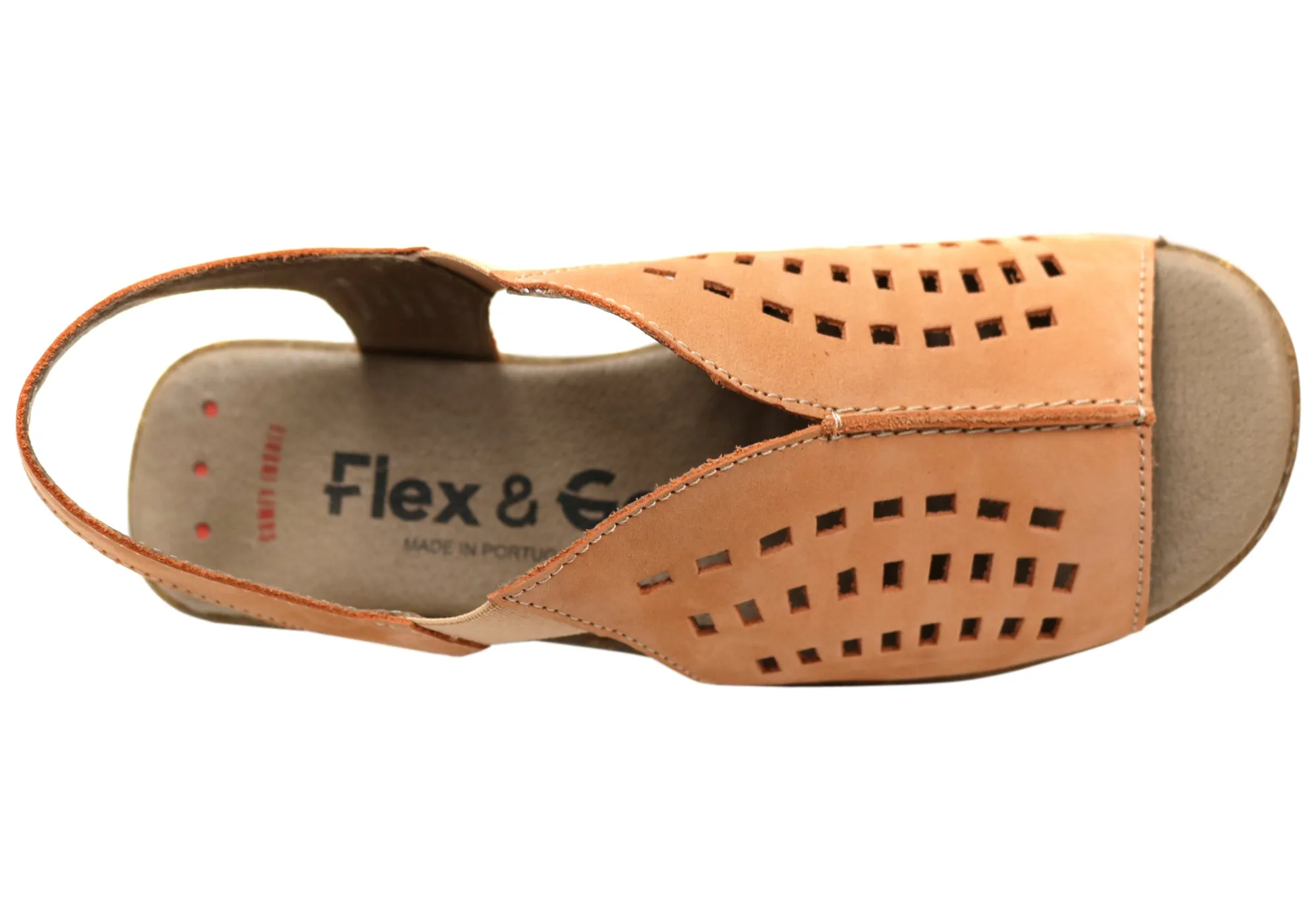 Flex & Go Rochela Womens Comfortable Leather Sandals Made In Portugal