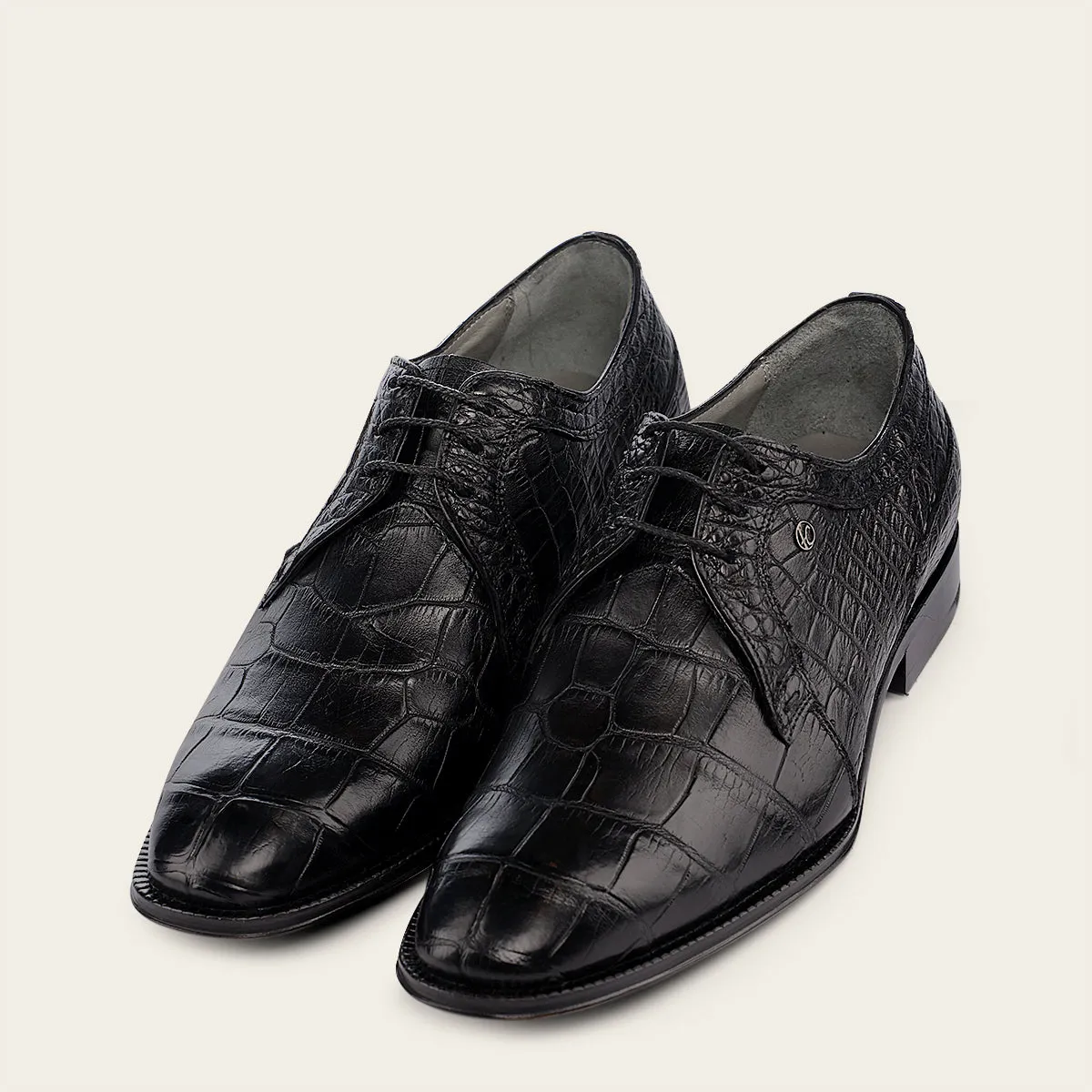 Formal black alligator shoe