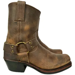 FRYE Harness 8R Brown Biker Moto Motorcycle Short Ankle Bootie Boots