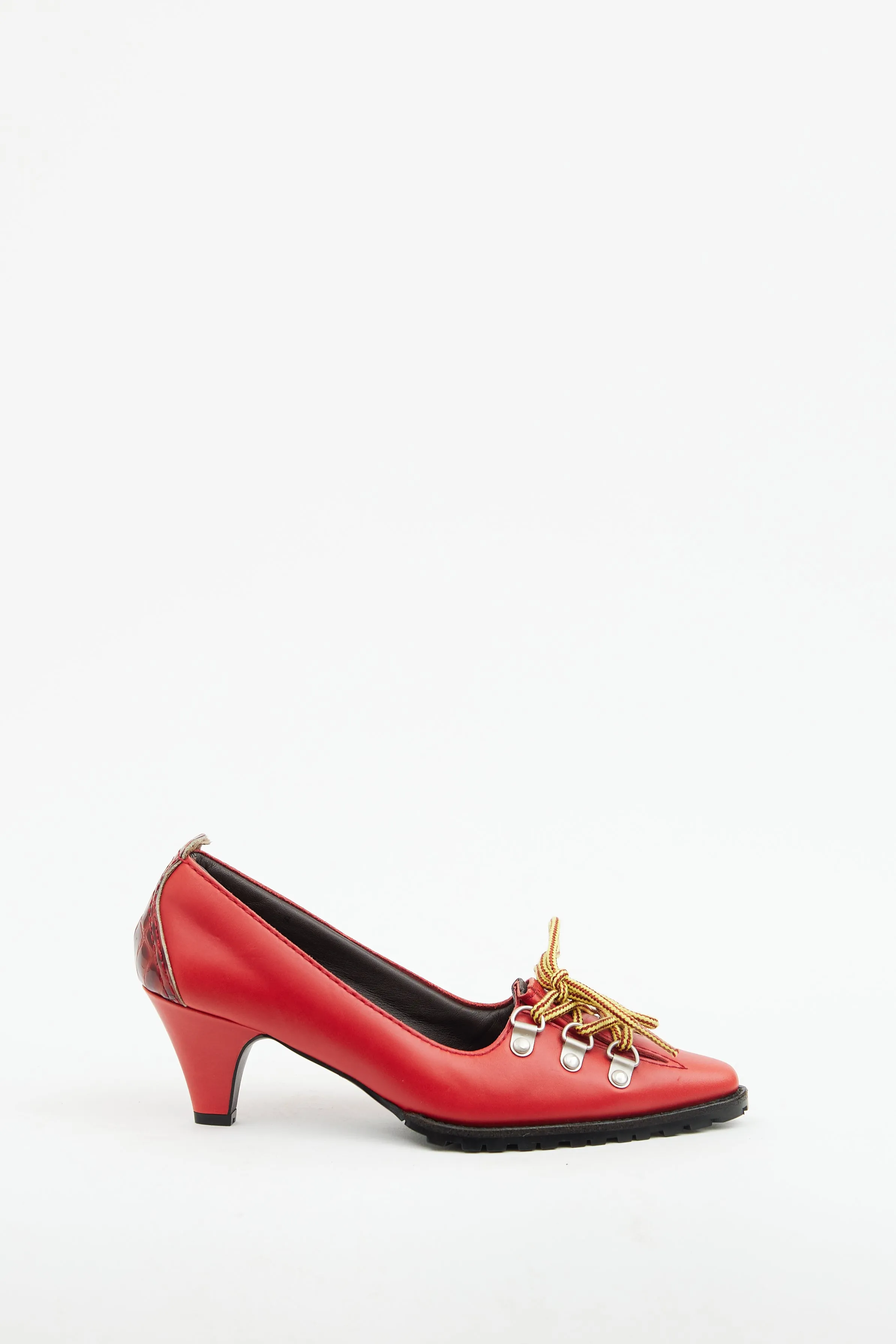 FW2005 Red Leather Trekking Pump