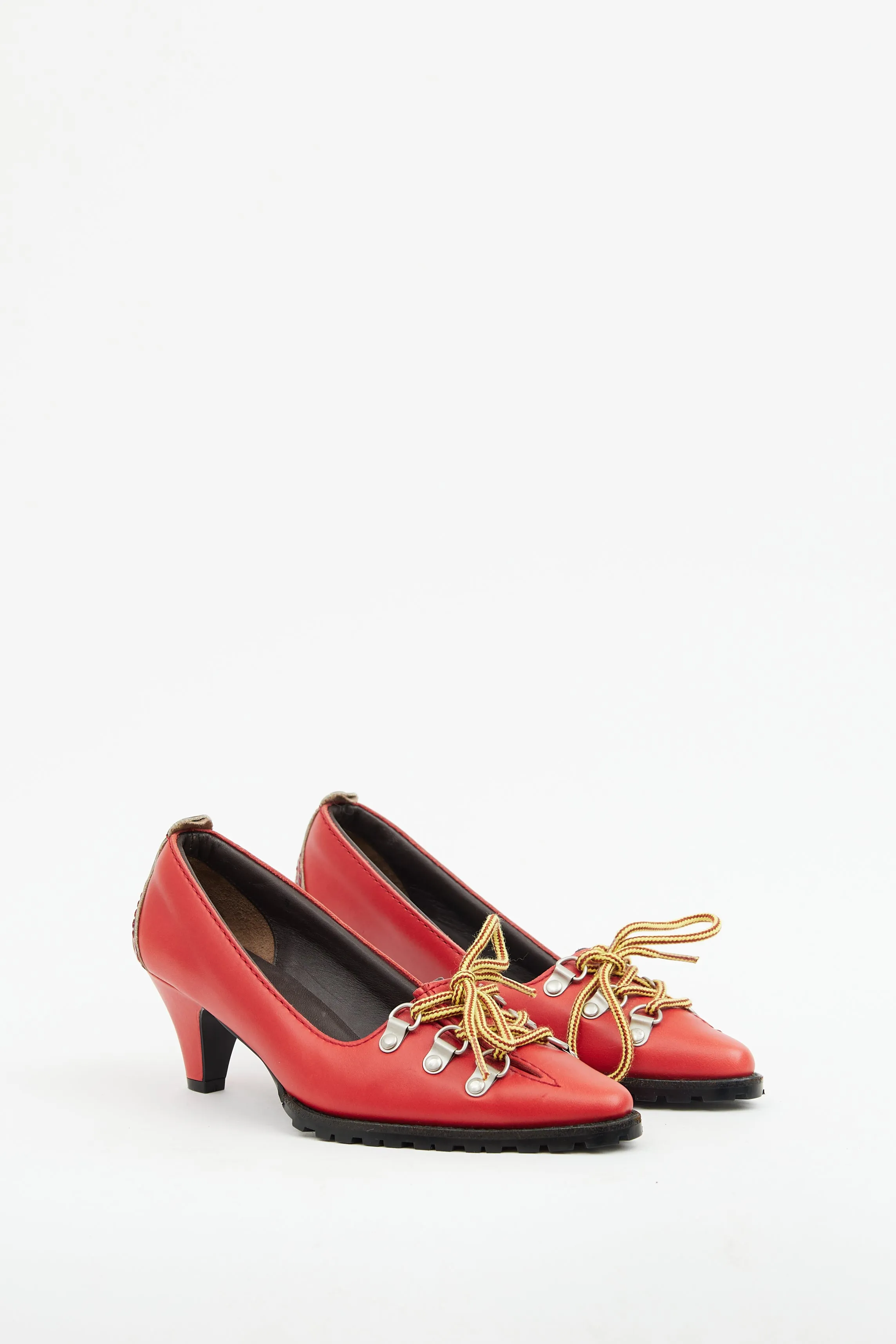 FW2005 Red Leather Trekking Pump