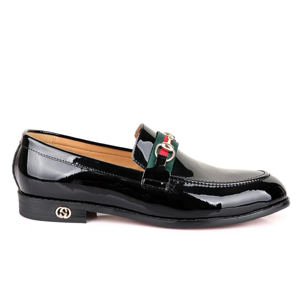 Gc Luxury Chain Black Wetlips Leather Shoe