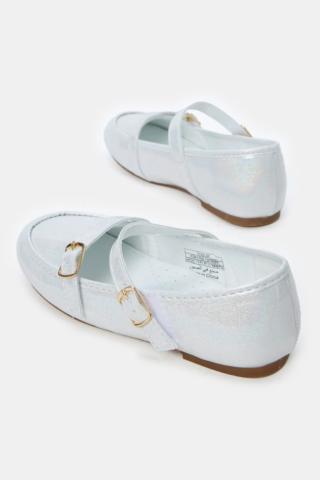 Girls White Patent Loafer