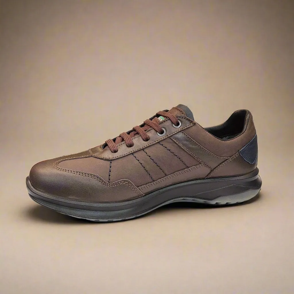 Grisport Patterdale Brown Shoes Leather Walking Shoe Water Resistant Comfort