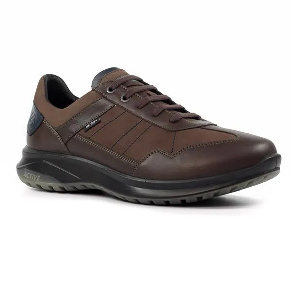 Grisport Patterdale Brown Shoes Leather Walking Shoe Water Resistant Comfort