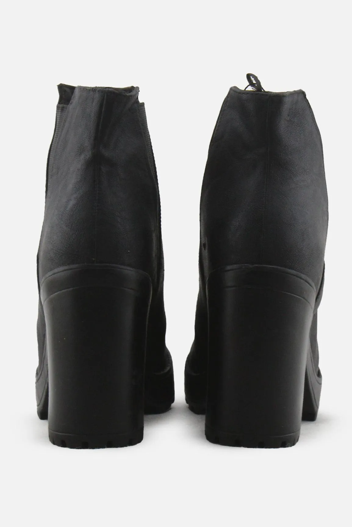 H & M Stretchable Block Ankle Boots | 100% Authentic Leather