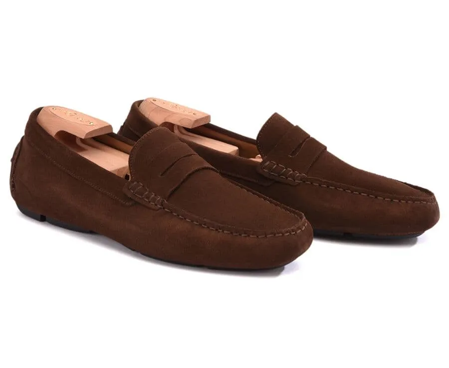 Havana Suede Men&#039;s Driving Moccasins - SEACREST II