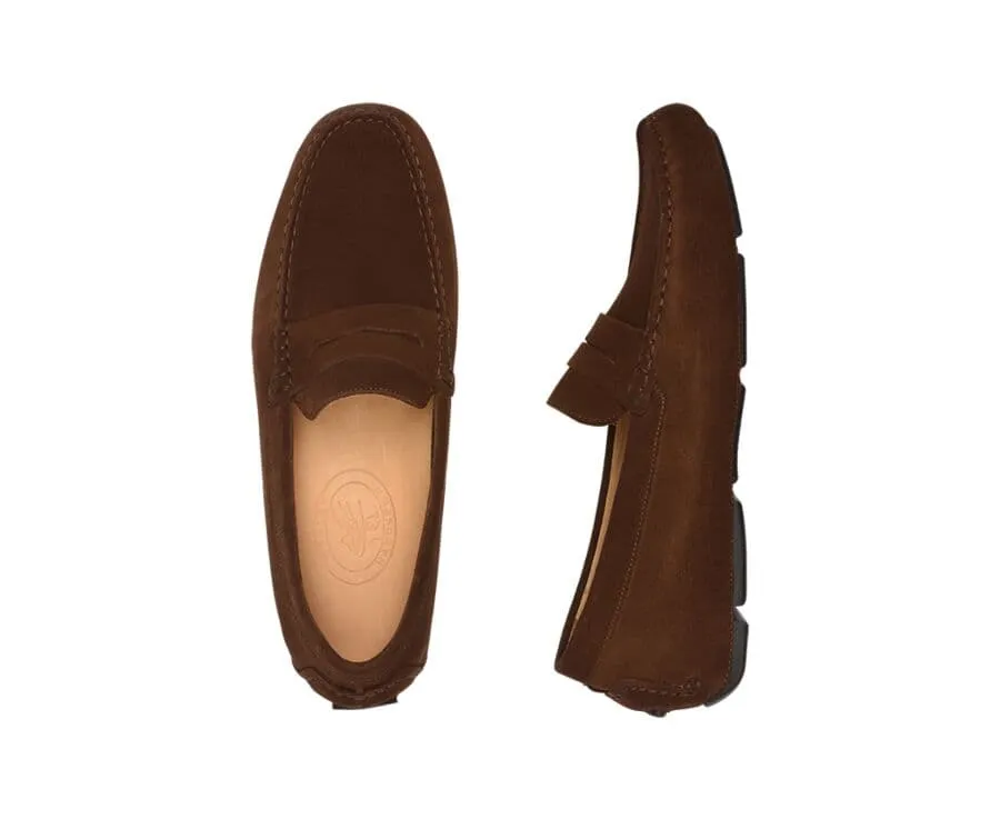 Havana Suede Men&#039;s Driving Moccasins - SEACREST II