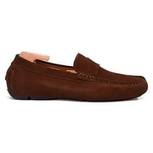 Havana Suede Men&#039;s Driving Moccasins - SEACREST II