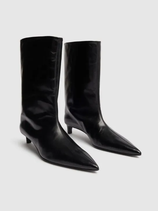 Jil Sander   35mm Leather ankle boots 