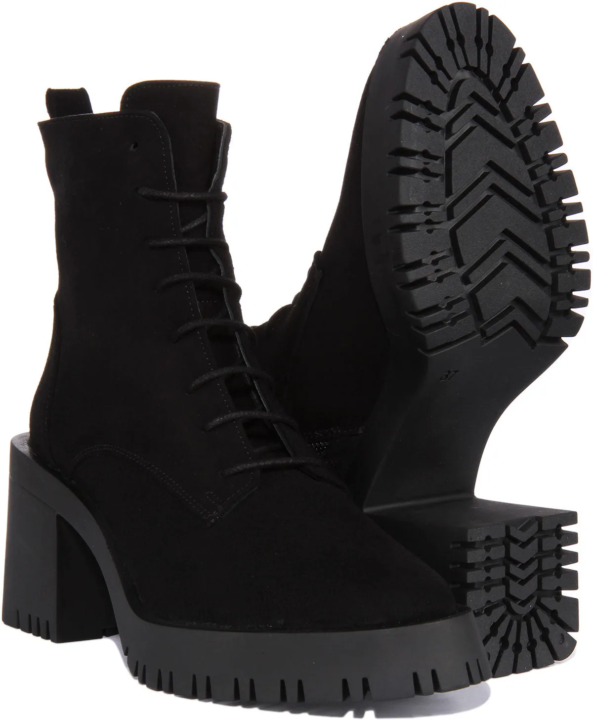 Justinreess England Zoe In Black Suede For Women