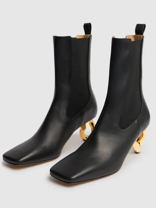 JW Anderson   75mm Ankle boots w/ chain heel 