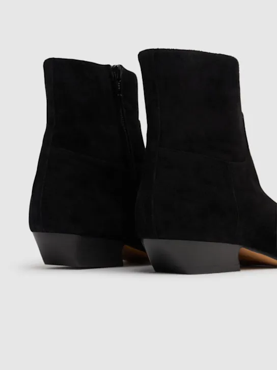 Khaite   25mm Marfa suede ankle boots 