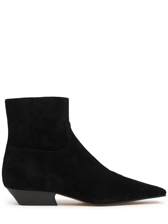 Khaite   25mm Marfa suede ankle boots 