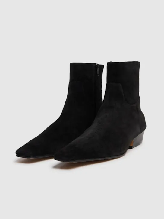 Khaite   25mm Marfa suede ankle boots 