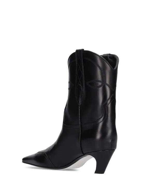 Khaite   50mm Dallas leather ankle boots 