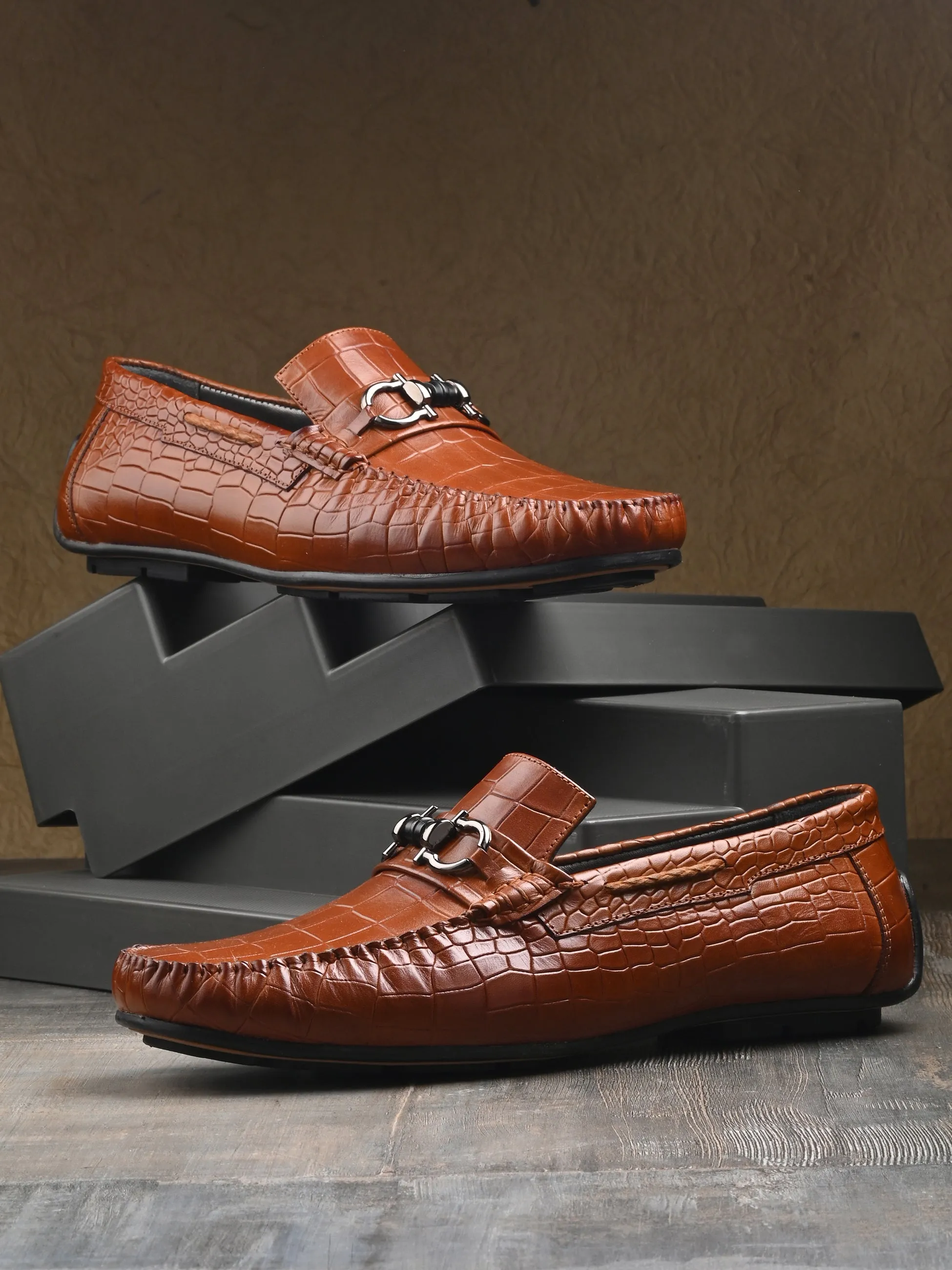 Libson Tan Driving Loafers