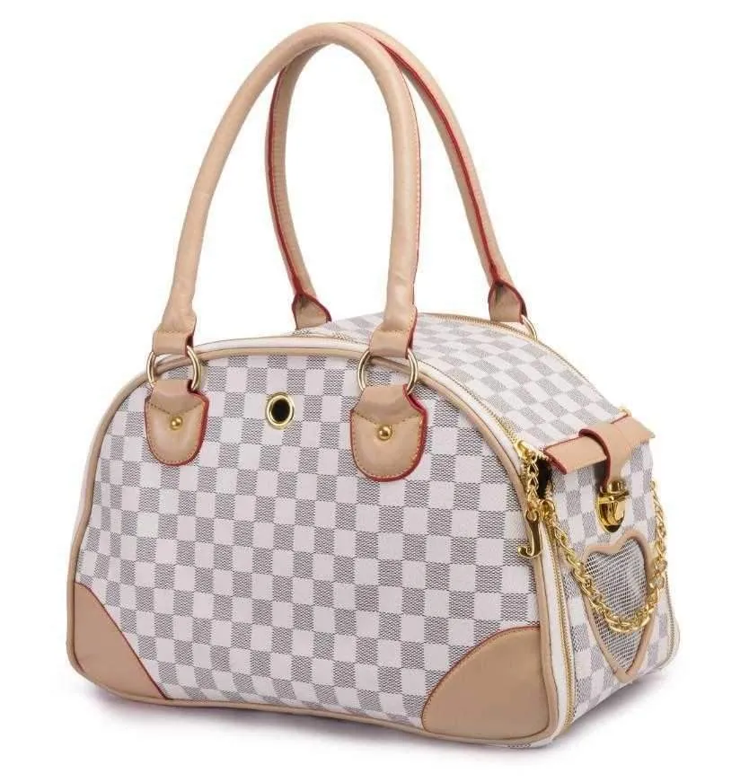 Luxe Checker Bowling Tote Dog Carrier