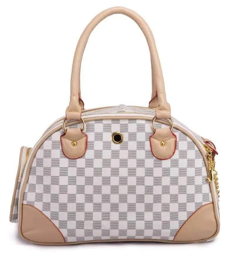 Luxe Checker Bowling Tote Dog Carrier