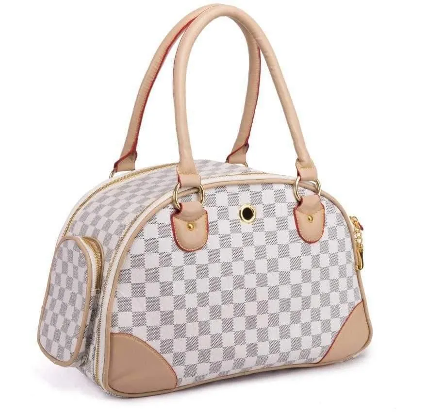 Luxe Checker Bowling Tote Dog Carrier